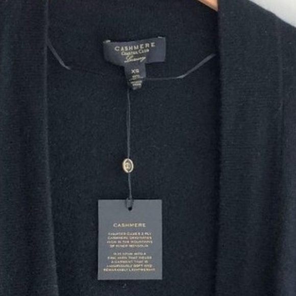 L. Charter Club Cashmere Ribbed Open-Front Cardigan, - Picture 8 of 12